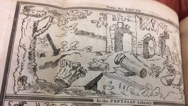 Engraving of the south side of the tomb.