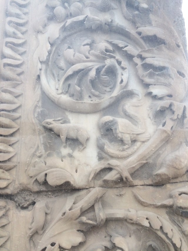 A rabbit and a hawk.