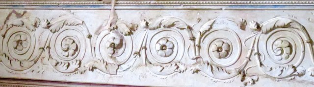 Flower and foliage motifs in plaster inside a Pomperian villa.